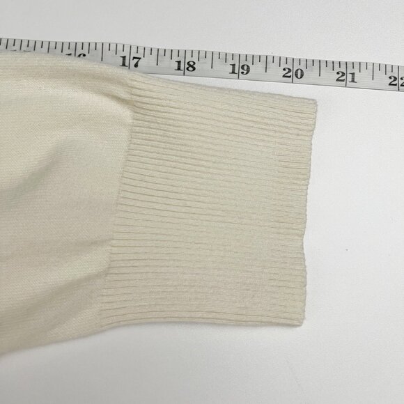 Michael Kors Sweater Womens 2X Ivory Open-Front Asymmetrical Waterfall Cardigan - Picture 9 of 11